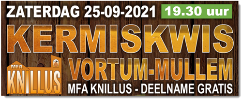 KermisKwis 2021 volgeboekt. Tot vanavond in Knillus !!